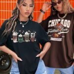 Pack of 2 Women Graphic Print Round Neck Pure Cotton Multicolor T-Shirt