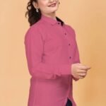 Women Regular Fit Solid Spread Collar Casual Shirt