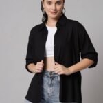 Women Boxy Fit Solid Casual Shirt