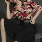 Women Regular Fit Printed Spread Collar Casual Shirt